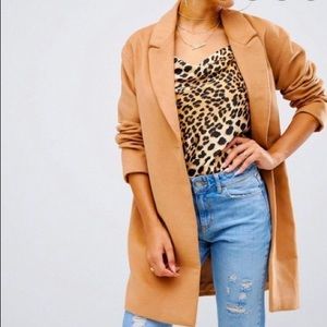 Tan oversized coat